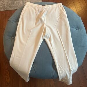 Ann Taylor Cream Textured Pants